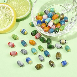 54Pcs 9 Colors Handmade Millefiori Lampwork Beads&nbsp;LAMP-YW0004-20