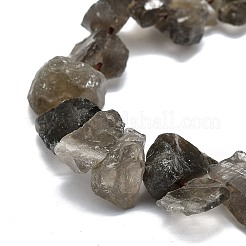 Raw Rough Natural Smoky Quartz Beads Strands&nbsp;G-E576-24