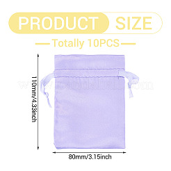 10Pcs Brocade Good Luck Fortune Drawstring Gift Blessing Bags&nbsp;PAAG-TADJ0001-01H