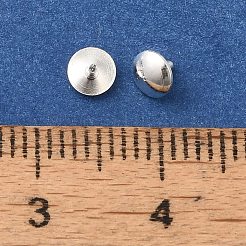 真鍮製ペンダントベイル  鉛フリー＆カドミウムフリー  925銀メッキ  4x3.5mm  穴：1mm&nbsp;KK-K383-21A-S