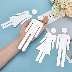 Acrylic TOILET Sign Stickers&nbsp;DIY-WH0569-66B-01