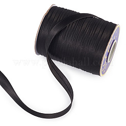 片面ポリエステルサテンリボン  ブラック  5/8インチ（14~15mm）  約80m /ロール&nbsp;OCOR-TAC0005-08A