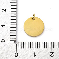 304ステンレススチールチャーム  丸カン付き  陰陽の魅力  イオンプレーティング（ip）  18KGP本金メッキ  12x1mm  穴：2.5mm&nbsp;STAS-E550-27G