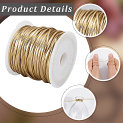 10mのイミテーションレザーコード  フラット  ゴールド  2x1mm&nbsp;LC-CL0001-03D