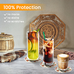 Polyester & Cotton Woven Coasters&nbsp;AJEW-WH0874-001