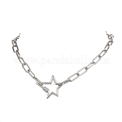 304 Stainless Steel Paperclip Chain Necklaces&nbsp;NJEW-JN06369-01
