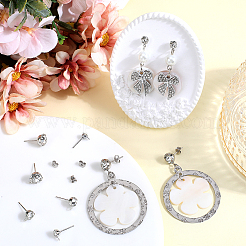 160Pcs 4 Size Alloy Crystal Rhinestone Stud Earring Finding&nbsp;ALRI-SP0001-01P