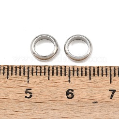 変色防止リング 304 ステンレススチール スペーサービーズ  ジュエリー製造用品の金属パーツ  ステンレス鋼色  7x2mm  穴：5mm&nbsp;STAS-N020-11-7mm