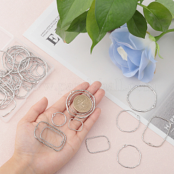 48Pcs 6 Styles Alloy Open Back Bezel Pendants&nbsp;FIND-CA0008-12