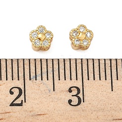 Brass Micro Pave Cubic Zirconia Beads&nbsp;KK-Z120-10G