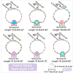 Blank Dome Flat Round Link Bracelet Making Kit&nbsp;DIY-UN0003-83