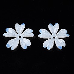 プラスチックビーズ  花  藤紫色  19~21x20~22x3mm  穴：1.2mm&nbsp;KY-N015-51B