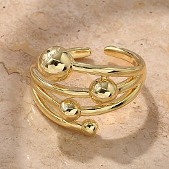 Brass Cuff Rings&nbsp;RJEW-C120-20G