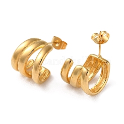 Ion Plating(IP) 304 Stainless Steel Stud Earrings&nbsp;EJEW-H127-04G