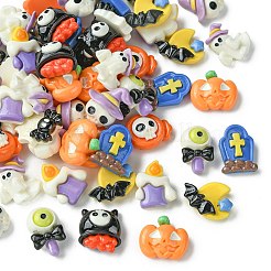 60Pcs 10 Styles Halloween Theme Opaque Resin Decoden Cabochons&nbsp;CRES-CJ0001-69
