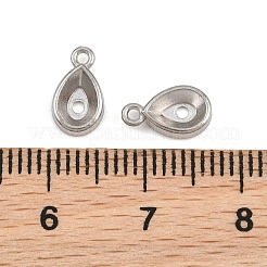 304 Stainless Steel Charm Rhinestone Settings&nbsp;SA-CBAC865-08E-P