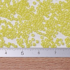 MIYUKIデリカビーズ  シリンダー  日本製シードビーズ  11/0  （db0854)マット透明黄色ab  1.3x1.6mm  穴：0.8mm  約10000個/袋  50 G /袋&nbsp;SEED-X0054-DB0854