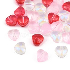 30Pcs 3 Colors Transparent Spray Painted Glass Beads&nbsp;GLAA-FP0001-34