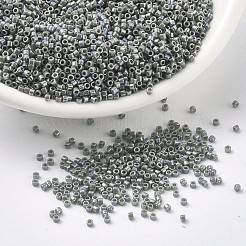MIYUKIデリカビーズ  シリンダー  日本製シードビーズ  11/0  (db0168) 不透明グレー ab  1.3x1.6mm  穴：0.8mm  約2000PCS /ボトル  10 G /ボトル&nbsp;SEED-JP0008-DB0168