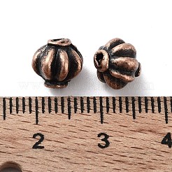 チベット風合金ビーズ  カドミウムフリー＆鉛フリー  ランタン  赤銅鉱  8x8x7.5mm  穴：1.5mm&nbsp;X-FIND-Q094-36R