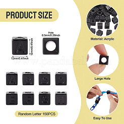 150Pcs Opaque Acrylic European Beads&nbsp;SACR-TA0001-59A