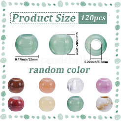 120Pcs Acrylic European Beads&nbsp;OACR-SP0002-27