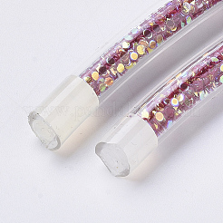 環境に優しいPVC合成ゴムコード  内側にスパンコール/スパンコール付き  レッド  6mm  約0.98~1.31ヤード（0.9~1.2m）/連&nbsp;RCOR-Q017-02