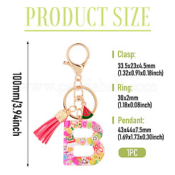 Fruit Series Letter Resin Keychains&nbsp;KEYC-TAC0033-02B