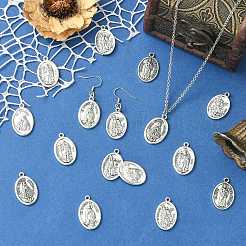 60Pcs 6 Styles Religion Tibetan Style Alloy Pendants&nbsp;FIND-CJ0005-79