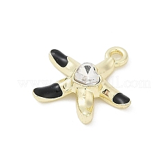 Rack Plating Alloy Enamel Rhinestone Pendants&nbsp;PALLOY-R151-41G-04