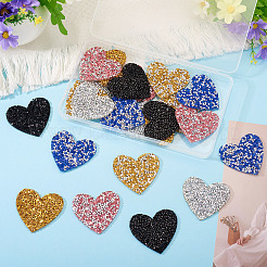 Polyester Hotfix Rhinestone Iron on Patches Applique Patch&nbsp;FIND-TA0002-53D