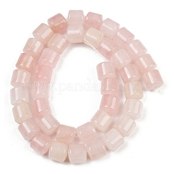 天然石ローズクォーツビーズ連売り  コラム  9.5~10x10~10.5mm  穴：0.8~1mm  約40個/連  15.31~15.35''（38.9~39センチメートル）&nbsp;G-G275-D09-10x10mm