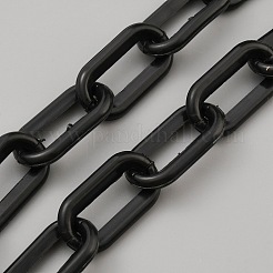 プラスチックアズキチェーン  スプール/カード用紙なし  ブラック  36x19x5mm&nbsp;FIND-WH20003-80