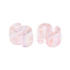 UV Plating Transparent Acrylic European Beads&nbsp;OACR-M027-02S-01