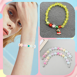 300Pcs 3 Styles Frosted Transparent Acrylic Beads&nbsp;OACR-PA0001-73