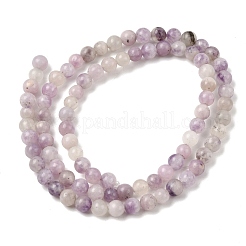 Natural Lepidolite/Purple Mica Stone Beads Strands&nbsp;G-K410-06-4mm-A