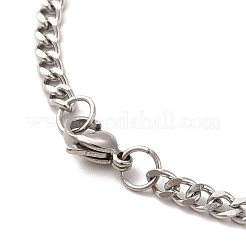 Non-Tarnish 304 Stainless Steel Cross with Tree of Life Pendant Necklaces&nbsp;NJEW-M197-02P