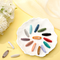 16Pcs 8 Color Plastic Blank Oval Brooch Pins&nbsp;JEWB-CP0001-10B
