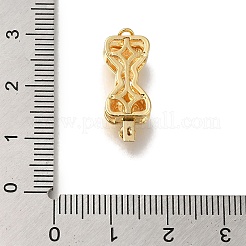 Brass Micro Pave Cubic Zirconia Box Clasps&nbsp;KK-H480-09G