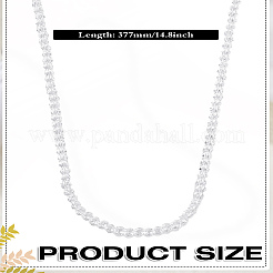 女性用ファセットロンデルガラスビーズネックレス1個  透明  14.84インチ（37.7cm）&nbsp;NJEW-LP0007-05C