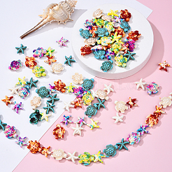 100Pcs 10 Colors Synthetic Turquoise Beads&nbsp;G-YW0002-01A