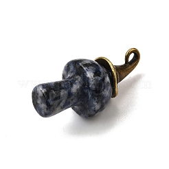 Natural Mixed Gemstone Mushroom Pendants&nbsp;G-D311-02AB