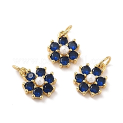 Rack Plating Brass Micro Pave Cubic Zirconia Charms&nbsp;KK-A160-22I-G