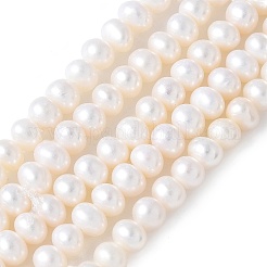 天然養殖淡水パールビーズ連売り  ポテト  グレード5 A  雪  4~5mm  穴：0.6mm  約84~87個/連  14.09''~14.96''（35.8~38センチメートル）&nbsp;PEAR-I007-07Q-08A
