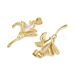Brass Micro Pave Cubic Zirconia Pendants&nbsp;KK-S526-61G