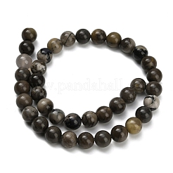 天然火山瑪瑙ビーズ連売り  ラウンド  10~10.5mm  穴：0.8mm  約37個/連  15.16''（38.5センチメートル）&nbsp;G-G305-A01-10mm