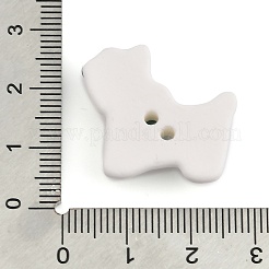 犬用セラミックボタン  2穴  レッド  22.5x25x6.5mm  穴：1.8mm&nbsp;BUTT-I018-01E-02