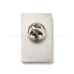 バックパックの衣類用の花合金ブローチ付きスカル  ブラック  30.5x18.5x3mm&nbsp;JEWB-G020-01P