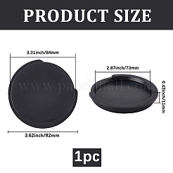 シリコンギターサウンドホールカバー  フィードバック バッファ  フラットラウンド  ブラック  92x11mm  内径：73mm&nbsp;AJEW-WH20018-102A