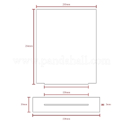 6Pcs Acrylic Blank Board Holder Stands&nbsp;ODIS-WH0038-275B